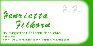 henrietta filkorn business card